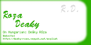 roza deaky business card