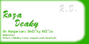 roza deaky business card